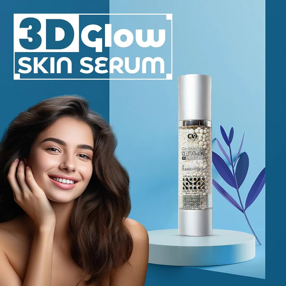 ✨ Co Luxury Glutathione 3D Glow Skin Serum | Reduces Acne, Dark Spots, Pigmentation | Brightens & Smooths Skin (50 ml) ✨