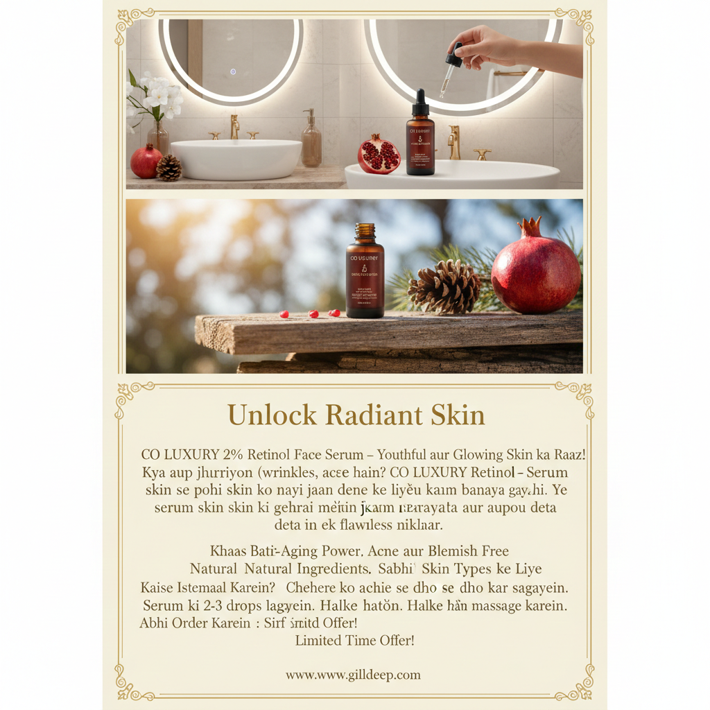 CO LUXURY 2% Retinol Face Serum 30ml