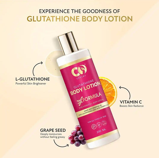 CO Luxury Glutathione Body Lotion (200ml) – 3X Formula for Deep Hydration & Radiant Skin Glow