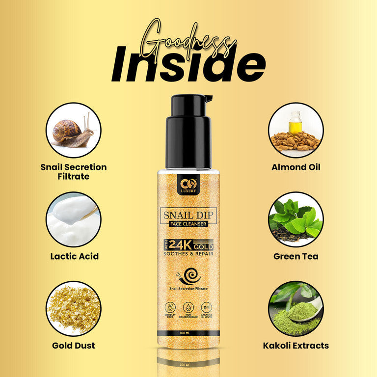 Snail Dip Face Serum (with 24K Gold) – Jumbo Pack 100ml
