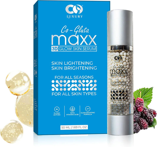 ✨ Co Luxury Glutathione 3D Glow Skin Serum | Reduces Acne, Dark Spots, Pigmentation | Brightens & Smooths Skin (50 ml) ✨
