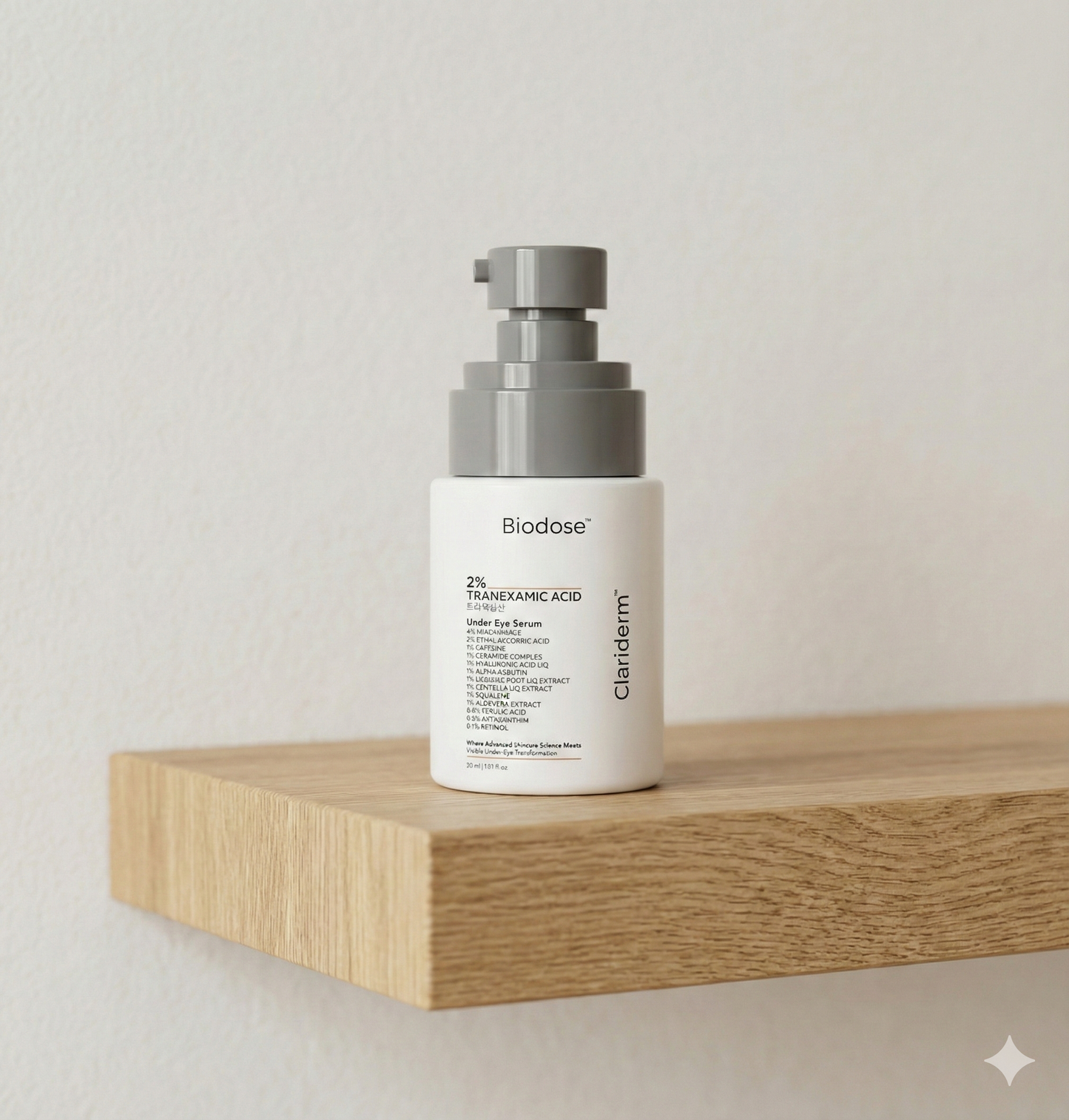 Remove dark circles under the eyes, you can use your Biodose Clariderm Serum