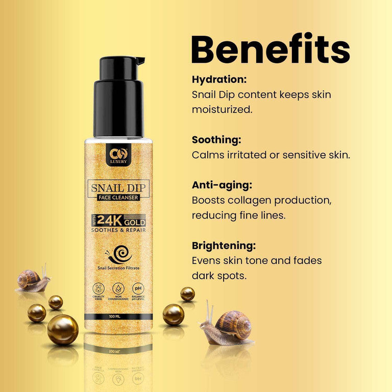 Snail Dip Face Serum (with 24K Gold) – Jumbo Pack 100ml