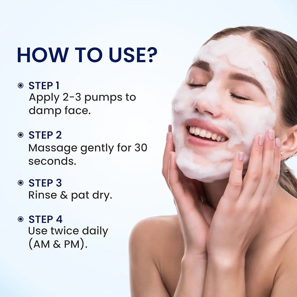 CO Beauty Foaming Face Wash with Salicylic Acid, Glycolic Acid & Aloe Vera (100ml)