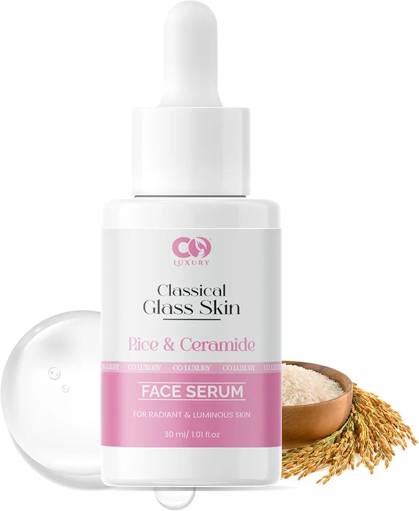 💎 Glass Skin Glow- CO LUXURY Classical Glass Skin Face Serum – Rice & Ceramide Formula for Radiant & Luminous Skin (30ml)