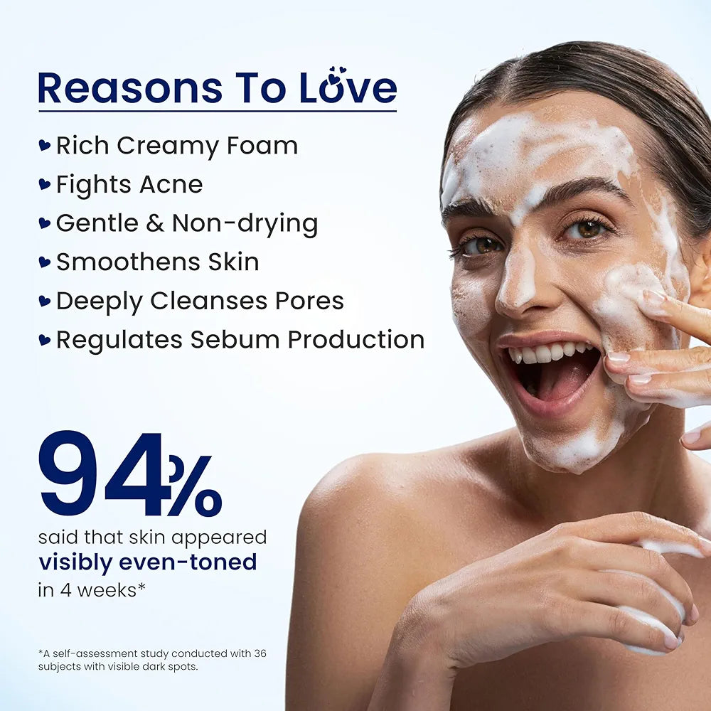 CO Beauty Foaming Face Wash with Salicylic Acid, Glycolic Acid & Aloe Vera (100ml)