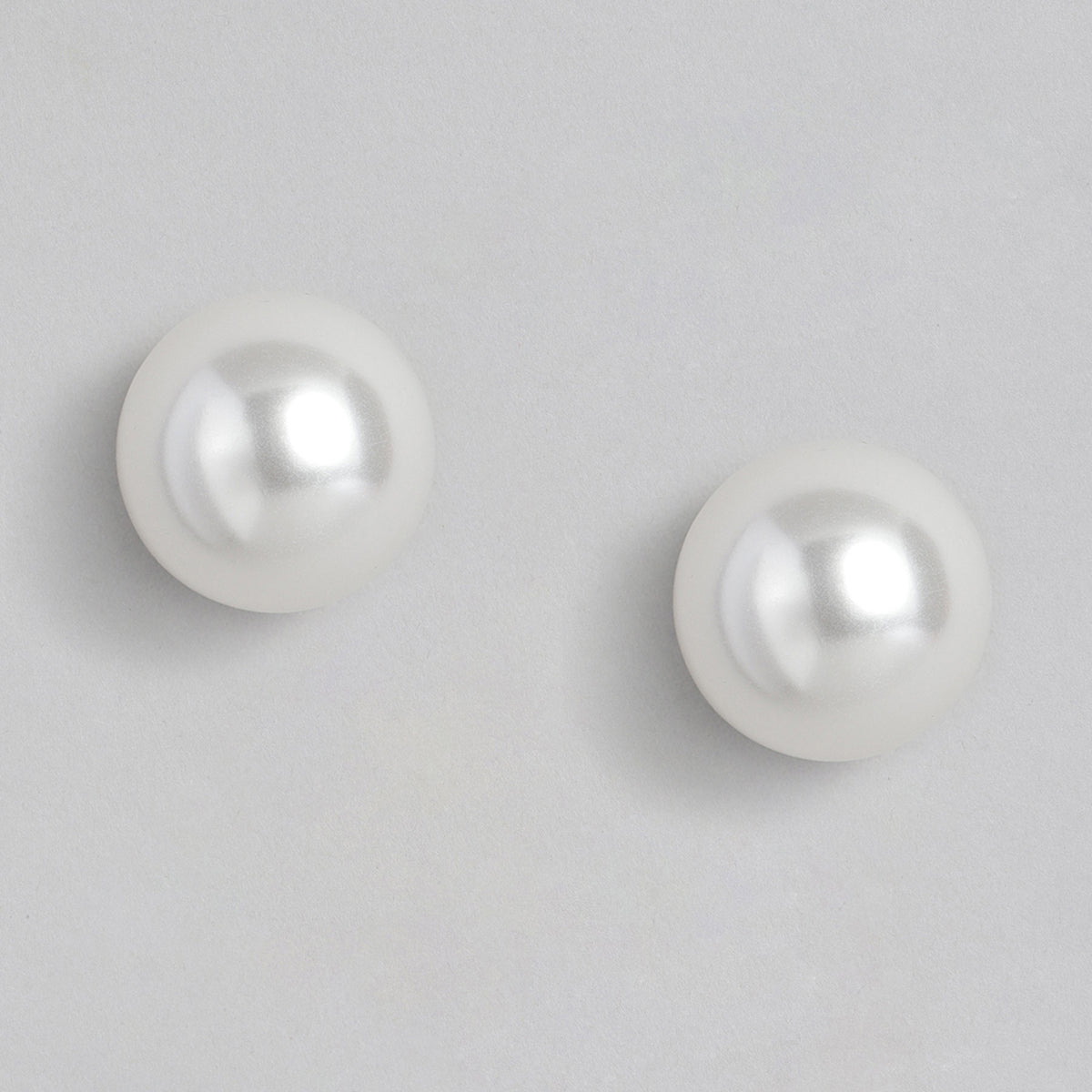 Premium Natural White Pearl Double-Layer Necklace Set with Crystal Accents & Matching Studs